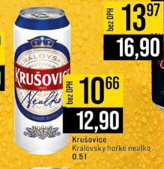 Krušovice Kralovsky hořké nealko 0,5l 