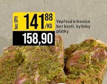 Vepřová krkovice bez kosti, bylinky plátky 1kg