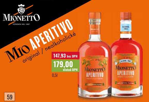 MIO APERITIVO original/nealkoholické 0,5l