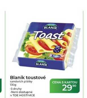 Blaník toustové sandwich plátky 130g