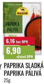 PAPRIKA SLADKÁ/PAPRIKA PÁLIVÁ 25g