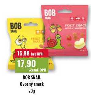 BOB SNAIL Ovocný snack 20g 