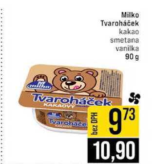 Milko Tvaroháček kakao smetana vanilka 90 g