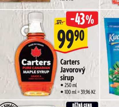 Carters Javorový sirup 250 ml