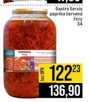 Gastro Servis paprika červená řezy S4
