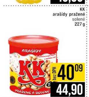 KK arašídy pražené solené 227 g