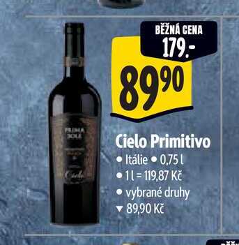Cielo Primitivo 0,75 l
