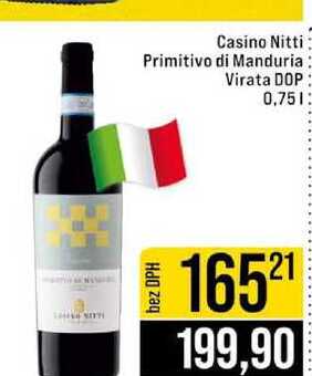 Casino Nitti Primitivo di Manduria Virata DOP 0,75l