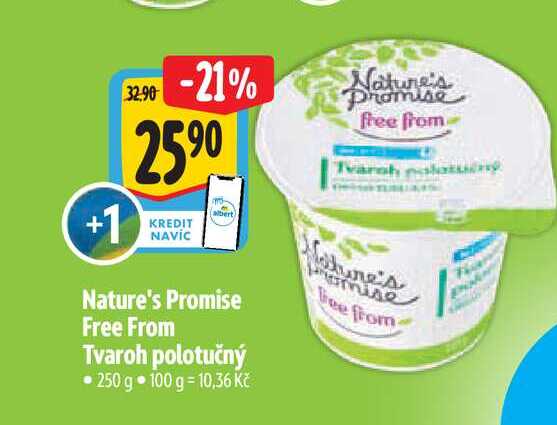 Nature's Promise Free From Tvaroh polotučný 250 g