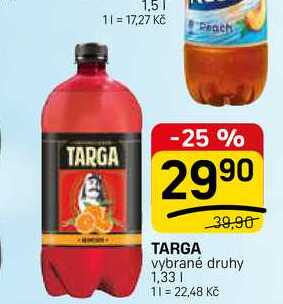 TARGA vybrané druhy 1,33l