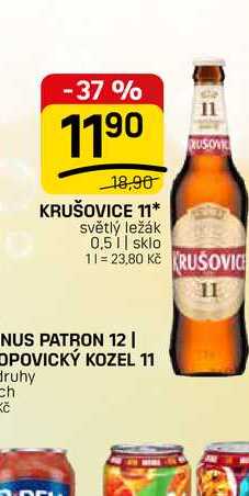 KRUŠOVICE 11* světlý ležák 0,5l