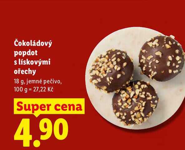Čokoládový popdot s lískovými ořechy, 18 g