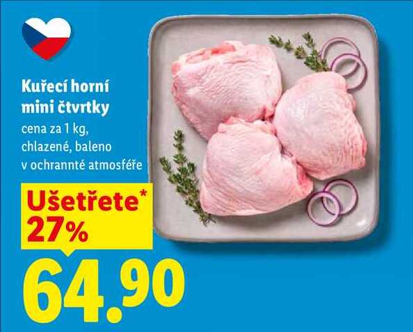 Kuřecí horní mini čtvrtky, cena za 1 kg