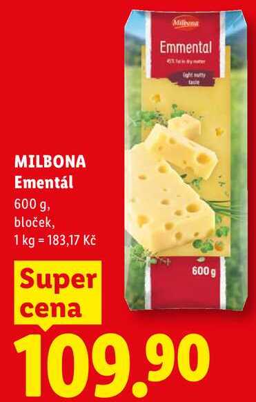 MILBONA Ementál, 600 g