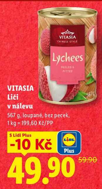 VITASIA Liči v nálevu, 567 g