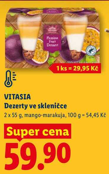 VITASIA Dezerty ve skleničce, 2x 55 g