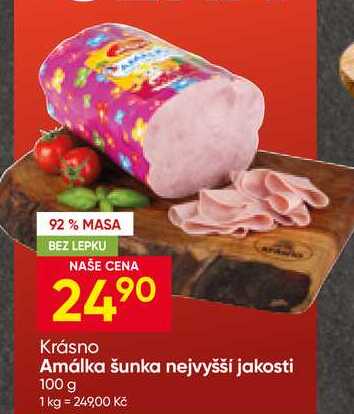 Krásno Amálka šunka nejvyšší jakosti 100 g