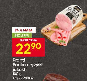 Prantl Šunka nejvyšší jakosti 100 g