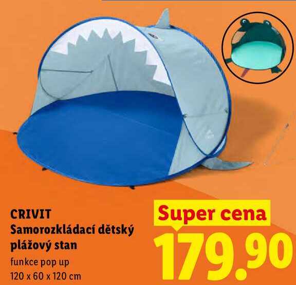 CRIVIT Samorozkládací dětský plážový stan