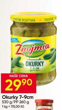 Okurky Znojmia 7-9 cm 530g