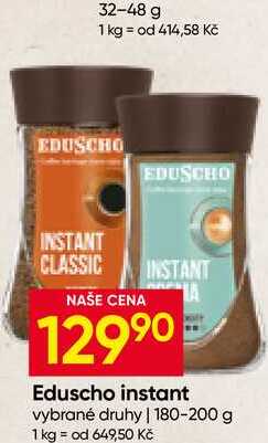 Eduscho instant vybrané druhy 180-200 g 