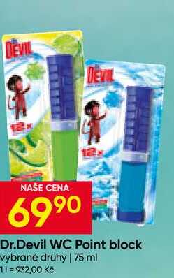 Dr.Devil WC Point block vybrané druhy 75 ml