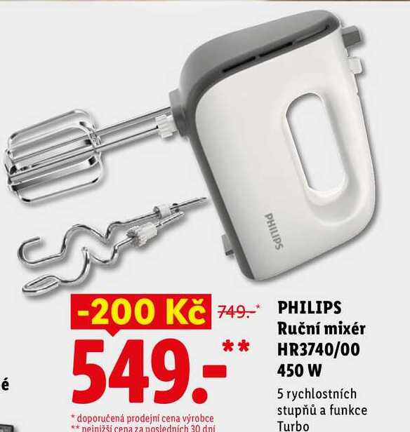 PHILIPS Ruční mixér HR3740/00 450 W 
