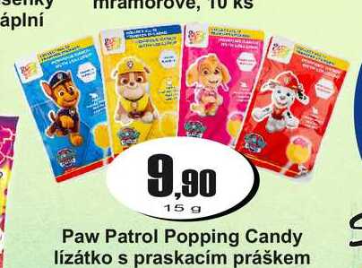 Paw Patrol Popping Candy lízátko s praskacím práškem