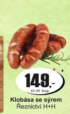 Klobása se sýrem 0,6kg