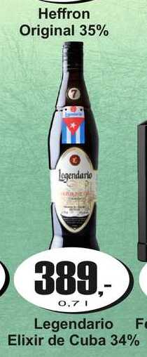 Legendario Elixir de Cuba 34% 0,7l