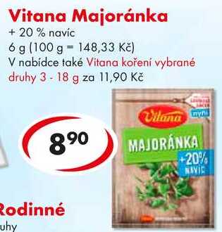 Vitana Majoránka + 20% navíc, 6 g 