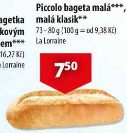 Piccolo bageta malá, malá klasik, 73-80 g 