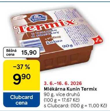 Mlékárna Kunín Termix, 90 g 