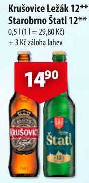 Krušovice Ležák 12, 0,5 l