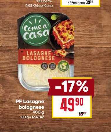 PF Lasagne bolognese 400 g