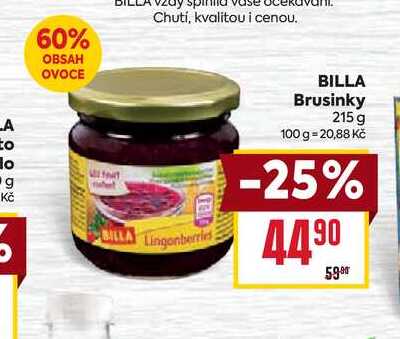 BILLA Brusinky 215 g