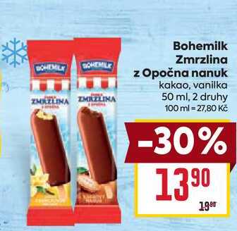Bohemilk Zmrzlina z Opočna nanuk kakao, vanilka 50 ml 