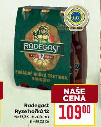 Radegast Ryze hořká 12 6x 0,33l