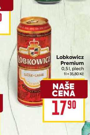 Lobkowicz Premium 0,51, plech