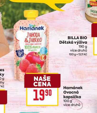 BILLA BIO Dětská výživa 190 g 
