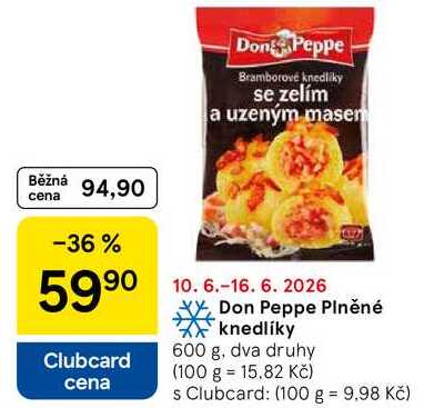 Don Peppe Plněné knedlíky, 600 g, dva druhy