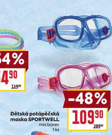 Dětská potápěčská maska SPORTWELL mix barev 1ks