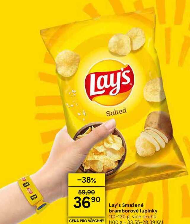Lay's Smažené bramborové lupínky, 110-130 g, více druhů