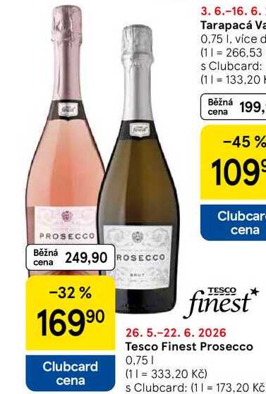 Tesco Finest Prosecco, 0,75 l