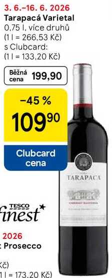 Tarapacá Varietal, 0.75 l