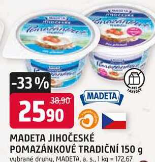 MADETA JIHOČESKÉ POMAZÁNKOVÉ TRADIČNÍ 150 g