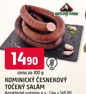 KOMINICKÝ ČESNEKOVÝ TOČENÝ SALÁM 100g