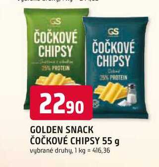 GOLDEN SNACK ČOČKOVÉ CHIPSY 55 g