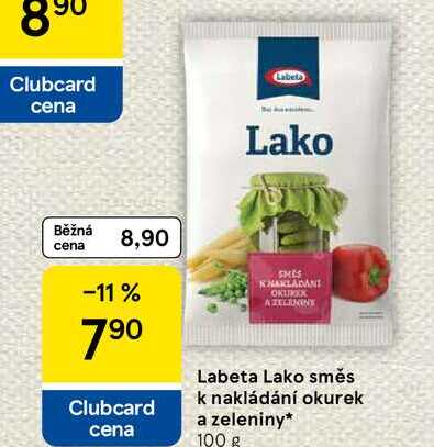 Labeta Lako směs k nakládání okurek a zeleniny, 100 g