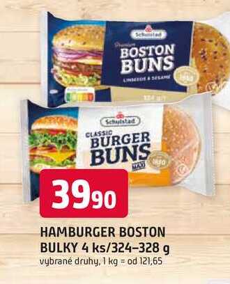 HAMBURGER BOSTON BULKY 4 ks/324-328 g 